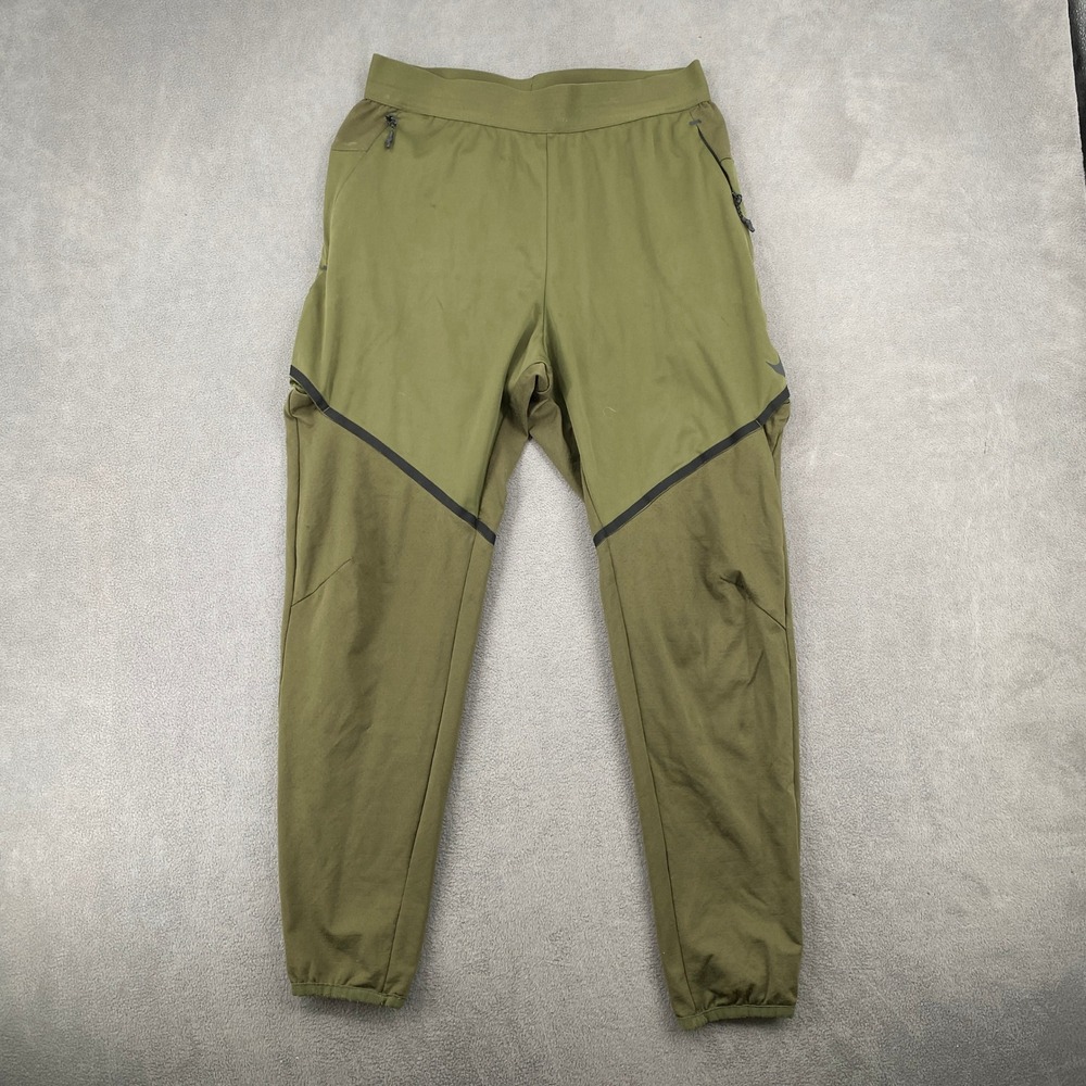 Nike Dri-FIT Tech Fleece Joggers Mens Medium Olive Green Tapered Pants 8037